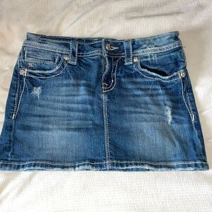 Miss Me Blue Mini Skirt Casual